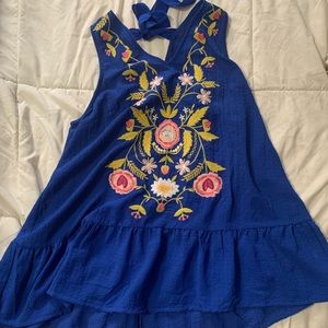 Entro Blue Tunic Tank (Lg)